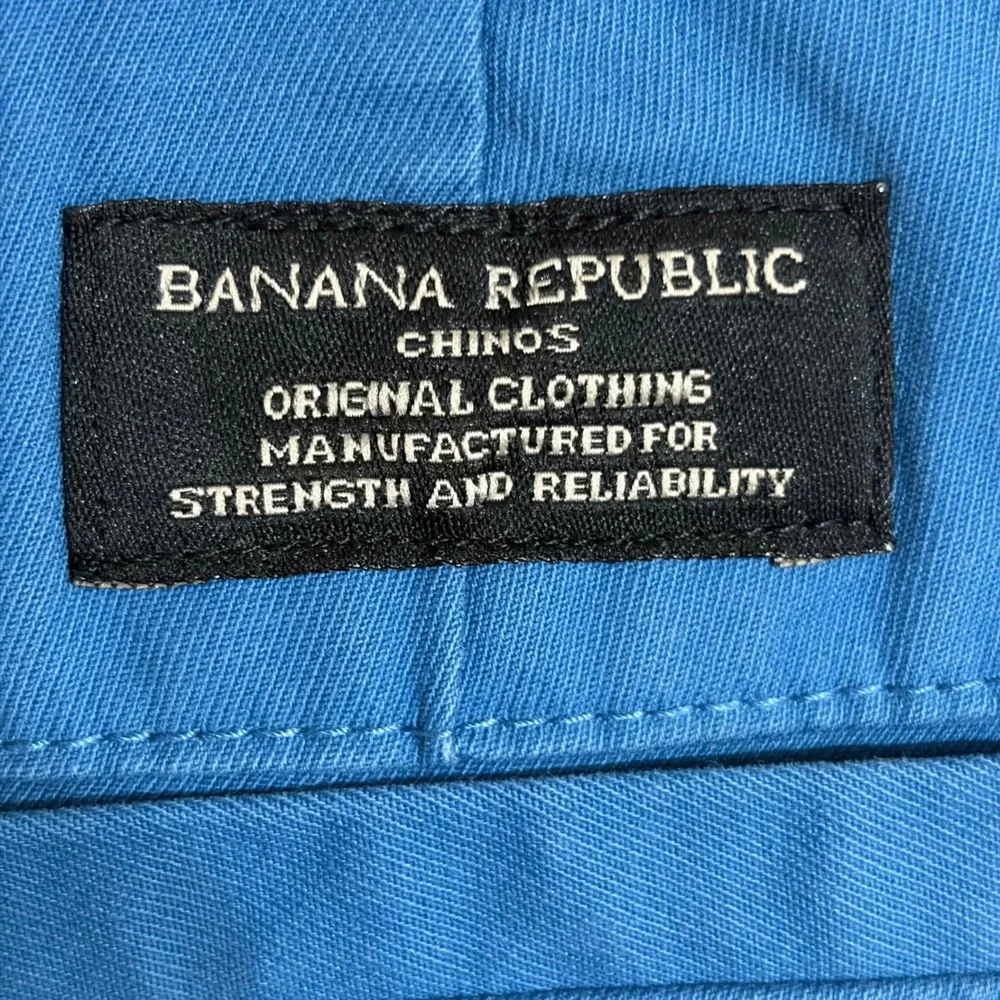 Banana Republic Mason Chino Mens 35x32 Blue Athletic Tapered Fit Stretch Pants